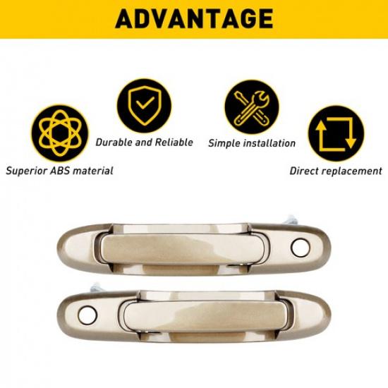 2x Exterior Door Handles Front For 1998-2003 Toyota Sienna Side Driver/Passenger