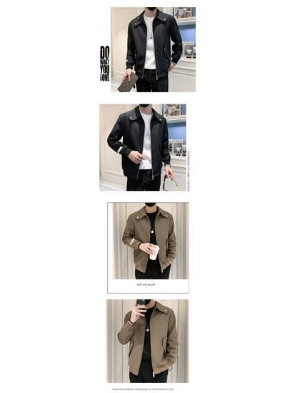 Frühjahr 2025 Herren Revers Lässige Jacke - Trendiger Koreanischer Stil, Gutaussehend & Leicht Reif
