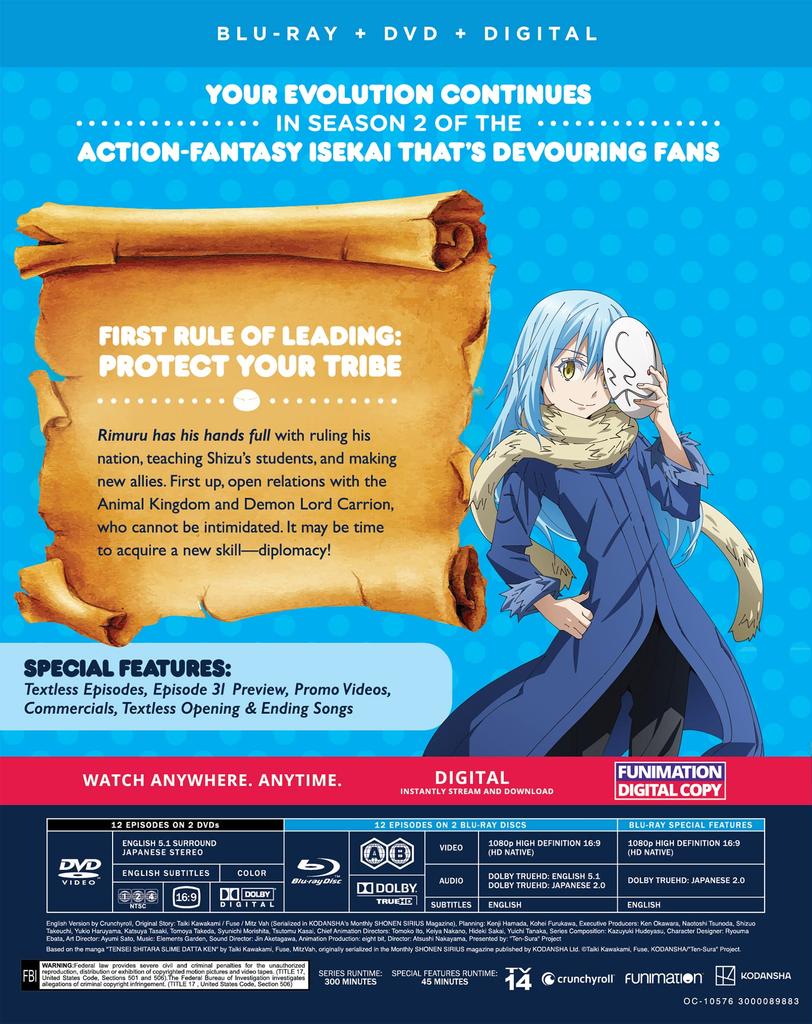 That Time I Got Reincarnated As a Season Two Part 1 DVD Digital Slime - Blu-ray + +