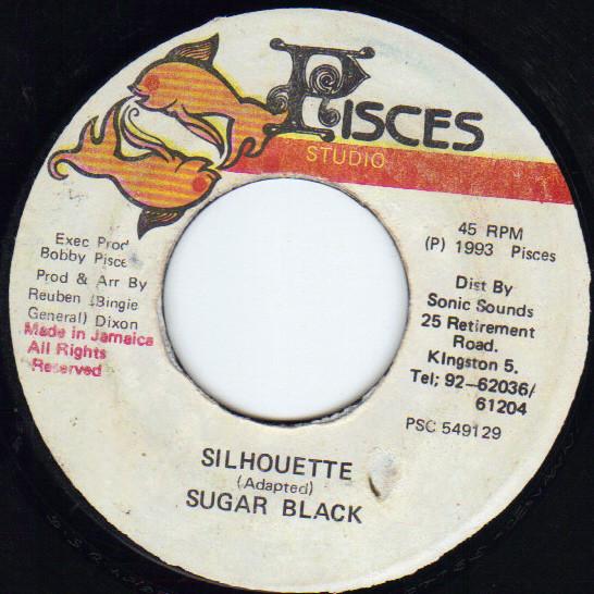 

7inch Record SUGAR BLACK Silhouette PSC549129 Pisces Studio 1993 Jamaica Reggae Ska Dub Used