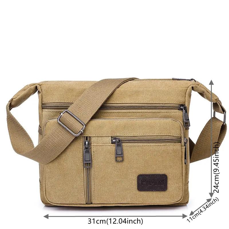 Erkekler Kanvas Omuz Çantaları Rahat Tote Seyahat erkek Crossbody Çanta Lüks postacı çantası Moda Yüksek Kaliteli Çanta