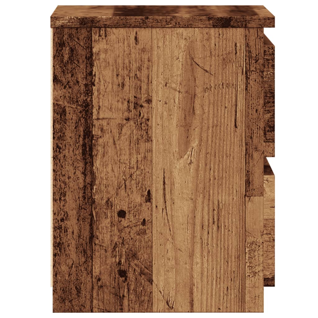 Vidaxl Bedside Table, Old Wood 30X30X40 Cm, Wood-Based Material