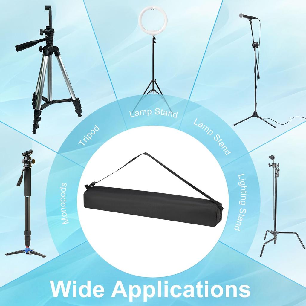 PATIKIL Tripod 1 Pack Oxford Cloth Tripod Bag Light Stand for Tripod Photography Accessories Black 27.56"x3.54" Case,