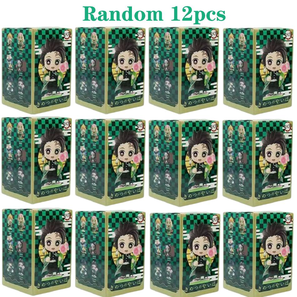 Hot Demon Slayer Tanjiro Kamado Nezuko Anime Cartoon Figure Blind Box Creative Statue Model Ornament Surprise Gift Box