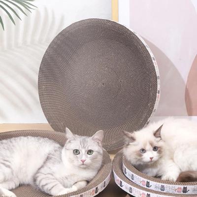 Kase Şeklinde Kedi Tırmalama Tahtası Yuvası Aşınmaya Dayanıklı Oluklu Mukavva Kedi Pençesi Öğütme Oyuncakları Evcil Hayvan Malzemeleri