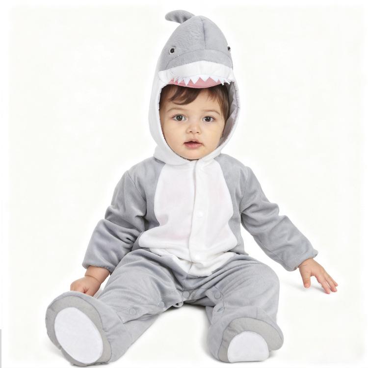 Kinder Cartoon Strampler: Gemütliche Tier-Pyjamas und Plüsch-Oberbekleidung für Herbst & Winter