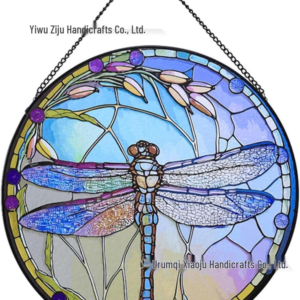 Colorful Glass Wall Hanging Ornament - Artistic Window Decoration