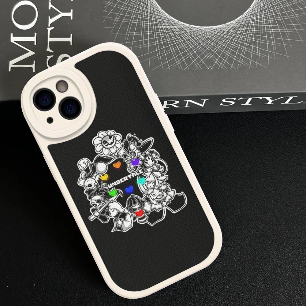 U-Undertale Game Phone Cover For IPhone 16 15 14 13 12 11 Pro Max Plus Leather Soft Case