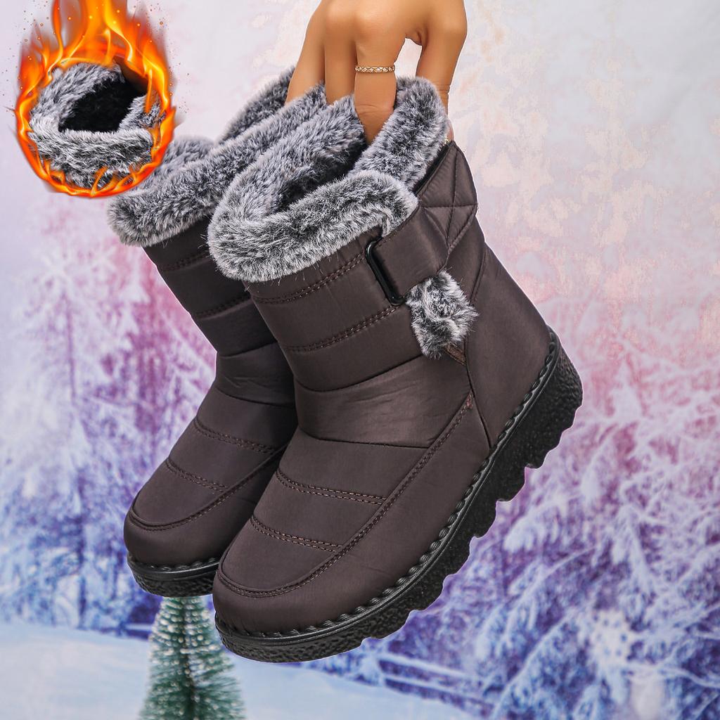 Fashion 2025 New Winter Women Thick Bottom Short Boots Lined Long Boots Cotton Ankle Boots Warm Comfortable Flat Daily Shoes for Women