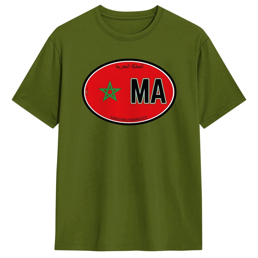 Awesome MOROCCO Maroc Maroccan Vehicle ID TShirts Men Crew Neck 100 Cotton T Shirt Short Sleeve Tee Shirt Plus Size Clothes