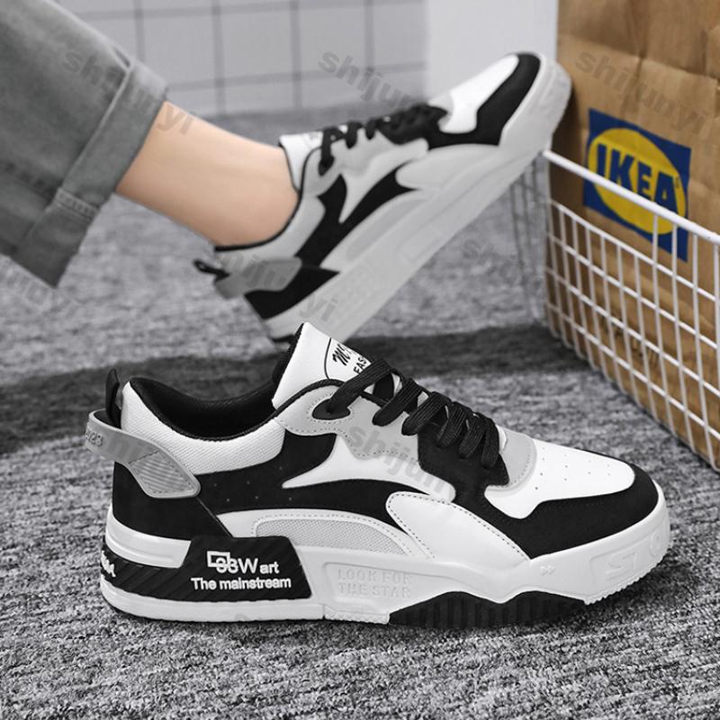 Fashion Men Sneakers Comfortable Casual Wear-resistant Flat Shoes Breathable Soft Sole Sports Shoes Thick Sole Sports Casual Board Shoe