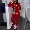 2024 European and American Women's Autumn Hoodie & Sweatpants Set - Casual Letter Print Sportswear