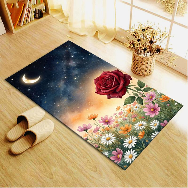 2025 New Rose Carpet Rug for Living Room Bedroom Home Sofa Decoration,Kids Play Non-slip Floor Mat