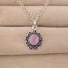 Rose Chalcedony Gemstone 925 Sterling Silver Jewelry Handmade Pendant 1.37" For Christmas Gift CP-40-18
