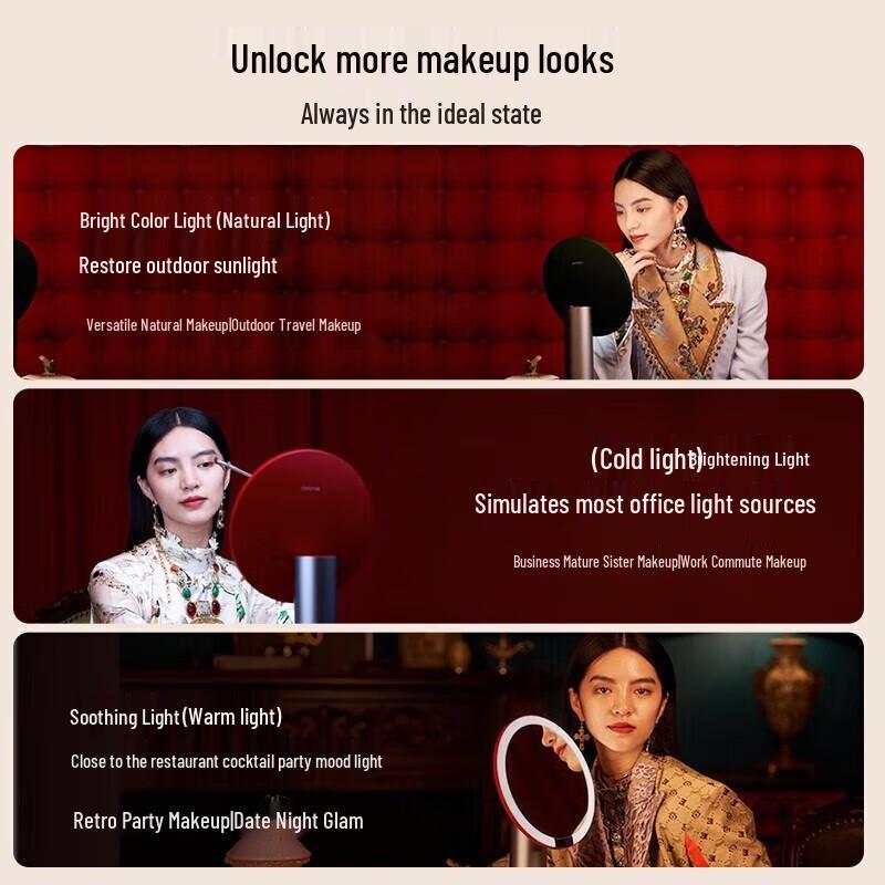 AMIRO Professional Lighted Makeup Mirror CN Plug (adapter Included)