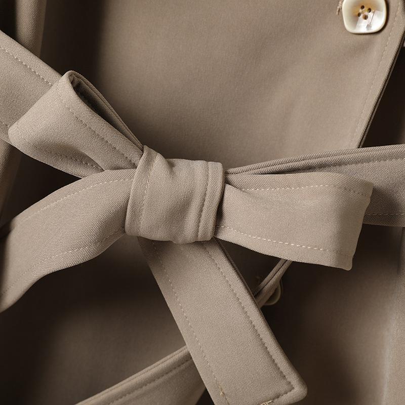 Women's British Windbreaker Women's Autumn New Casual Waist Slimming Lapel Short Jacket