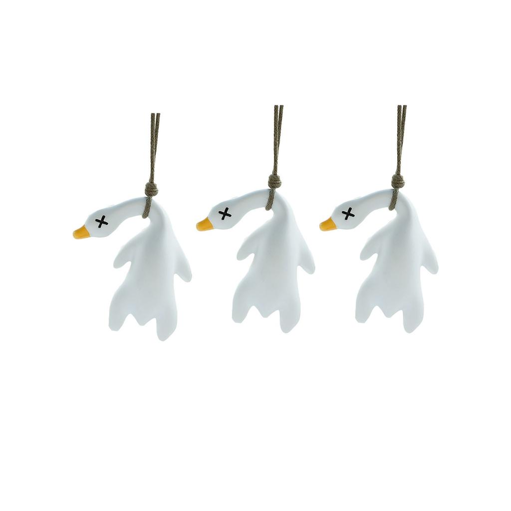 3pcs Car Roast Ducks Car Rearview Mirror Pendant Car Interior Decoration Small Roast Ducks Car Pendant