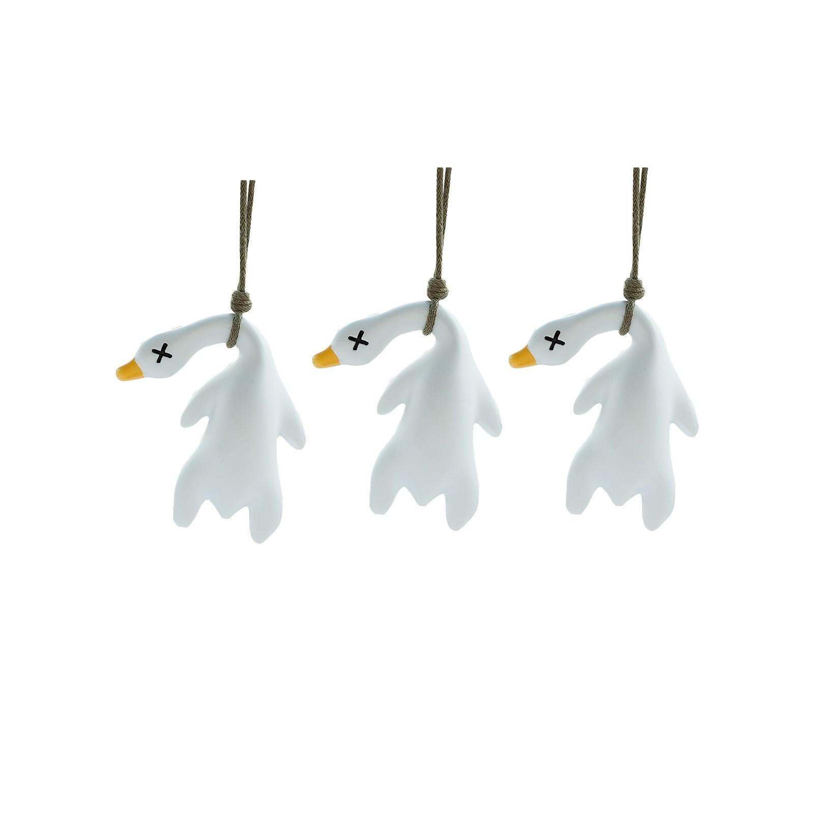 

3 шт. Автомобильные жареные утки, подвеска на зеркало заднего вида автомобиля, украшение для салона автомобиля, маленькая подвеска для автомобиля в виде жареных уток One Size