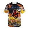 Herremode 3D-printet Herre T-shirt Rund Hals Kort Ærme Trendy Streetwear