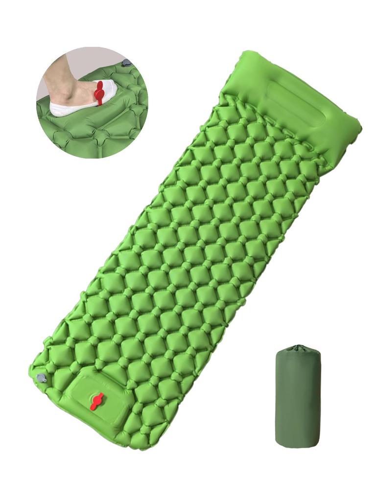 Ultralight Portable TPU Inflatable Camping Pad - Moisture-Proof, Single/Double, Foot-Press Design