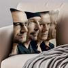 Classic Rock Band UU2 Cushion Cover Pillowcase Antidustmite Invisible Zipper Short Plush Sofa Cushion