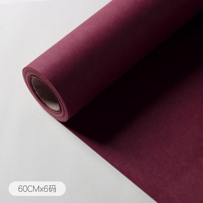 60cmx6yards/1rotolo Carta da Imballaggio Monocolore ad Alta Texture Pellicola Opaca Carta da Regalo per Bouquet di Fiori Bobina Carta da Imballaggio Fai da Te
