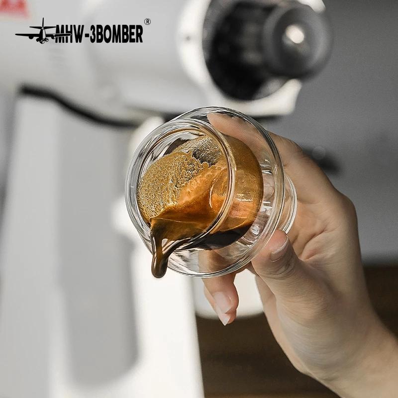 MHW-3BOMBER Nighten Cup 60ml Double-Wall Glass Anti-scald Reusable Coffee Mug Tea Pot Barista Tools Accessories Espresso