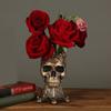 1PC Halloweenská váza s hlavou lebky Resin Craft Dekorace Kreativní domácí dekorace Skull Head