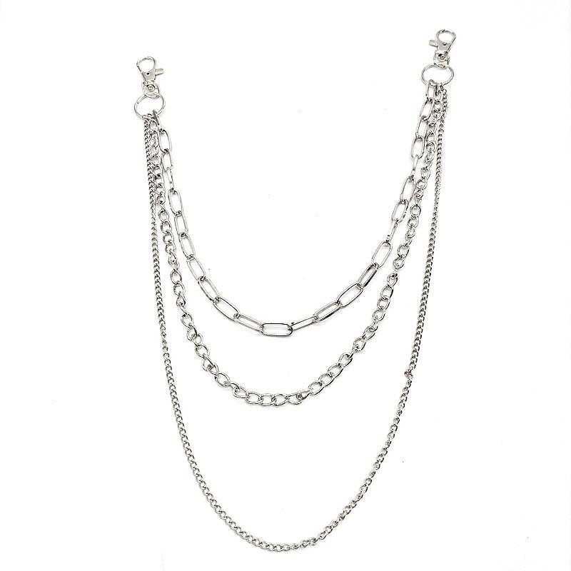 Cross-Border Hip-Hop Punk Star Pendant Tassel Metal Waist Chain