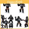 Stunning Red And Brown Gorilla Warrior Figurines Pvc Jungle Animal Collectibles