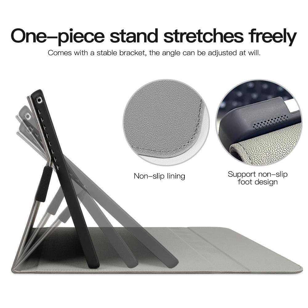 For Microsoft Surface Pro 10/9 Case Stand Leather Protective Sleeve with Pen Holder