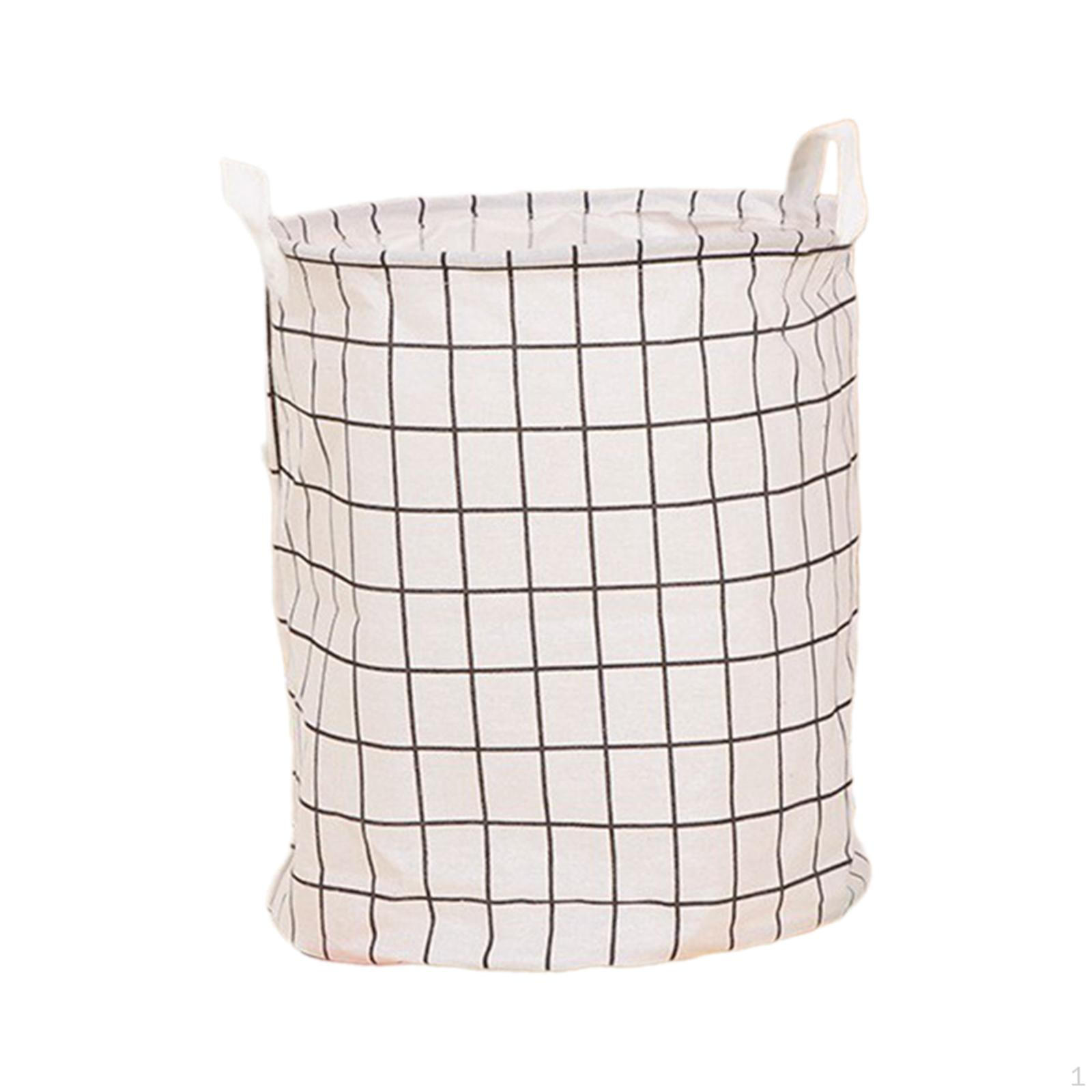 

Корзина для стирки одежды, большая вместительная водонепроницаемая складная отдельно стоящая корзина для хранения игрушек Grid pattern