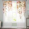 Herbst Aquarell Blätter Retro Transparente Vorhänge für Kinderzimmer Wohnzimmer Voile Fenster Vorhänge Tüll Vorhänge