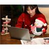 Christmas Snowman Plush Toy Soft Stuffed Doll Decorative Holiday Home Decor Festive Gift