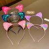 5 Cute Color Sequins Cat's Ears (Steamed Cat-ear Shaped Bread) Headband Sweet Hair Clip for Daily Use