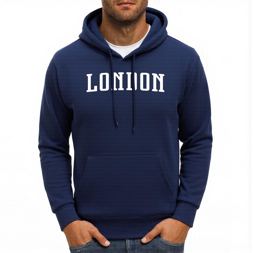 London England Letter Printing Men Hoody Pocket Hip Hop Hoodies Casual Loose Unisex Pullovers Autumn Fleece Man Streetwear