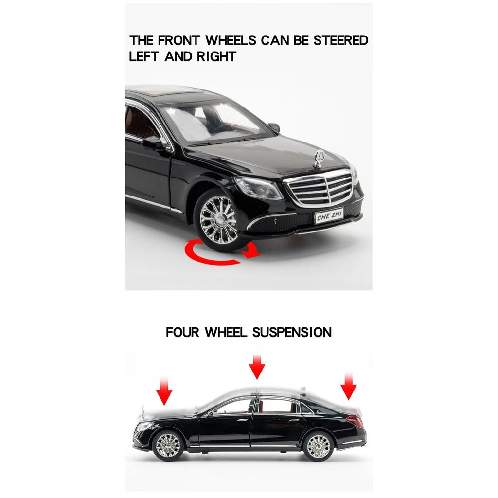 1/24 Scale Mercedes Benz E300l E-class Alloy Model Car Diecast Metal Collection Vehicle Toy Model Sound & Light Children Toy Car Gifts