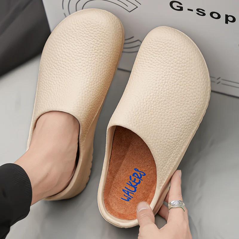 Fashion Couple Chef Shoes Four Seasons Waterproof  Anti Slip Men's and Women's Casual Business Work Shoes Fashion Comfort Half EVA Shoes