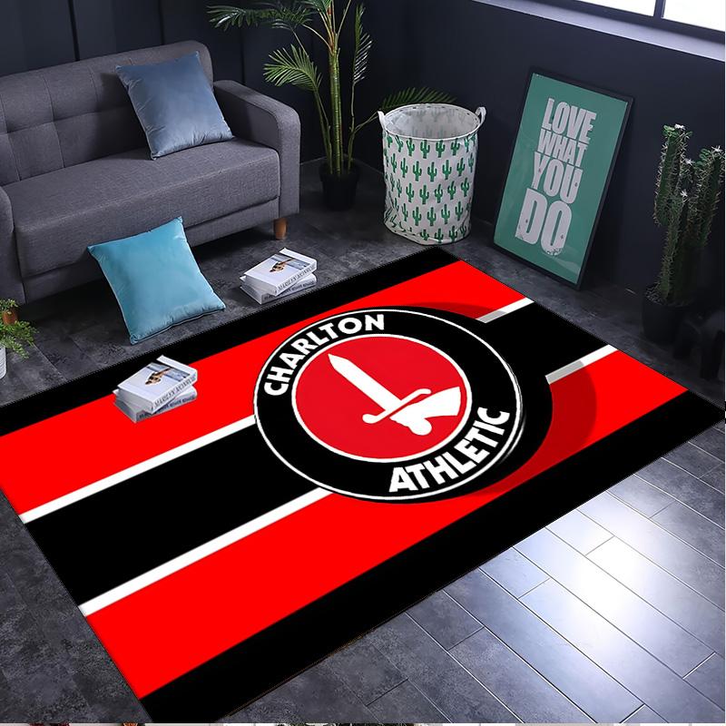 1PC rug Charlton FC Crest Carpet, Chair Rug,Area Rug for Office Bedroom living rooms bedroom, Doormat decor Christmas fan gifts