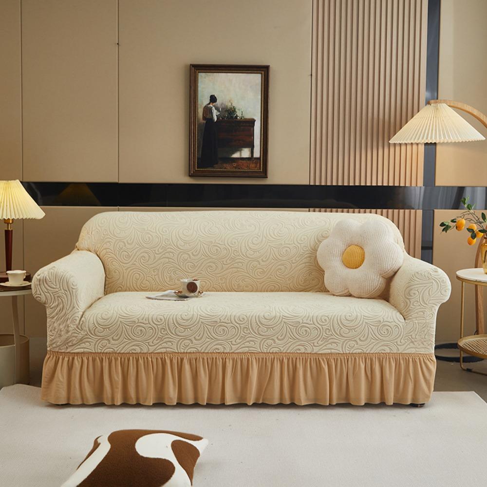 Jacquard Velvet Sofa Cover Protector Elastic Full Coverage Universal Set Thickened All Season