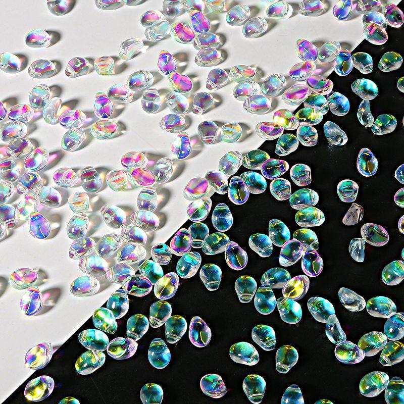 50 τμχ 6x8mm Μικτό Χρώμα Λείο Γυαλί Νερό Drop Beads Crystal Austria Beads for DIY βραχιόλι σκουλαρίκι