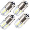 4-Pack BA15S LED Bulbs 3W 12-24V AC/DC Wide Voltage, 6000k Daylight White,DC Bayonet Single Contact Base, Replacement for 1156 Bulbs Replace#: