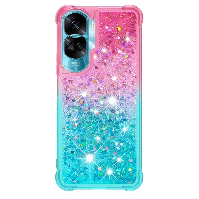 For Honor 90 Lite Case Cartoon Painted Pattern Quicksand Liquid Cover For Huawei Honor 90 Lite Honor90 90Lite Phone Case Fundas