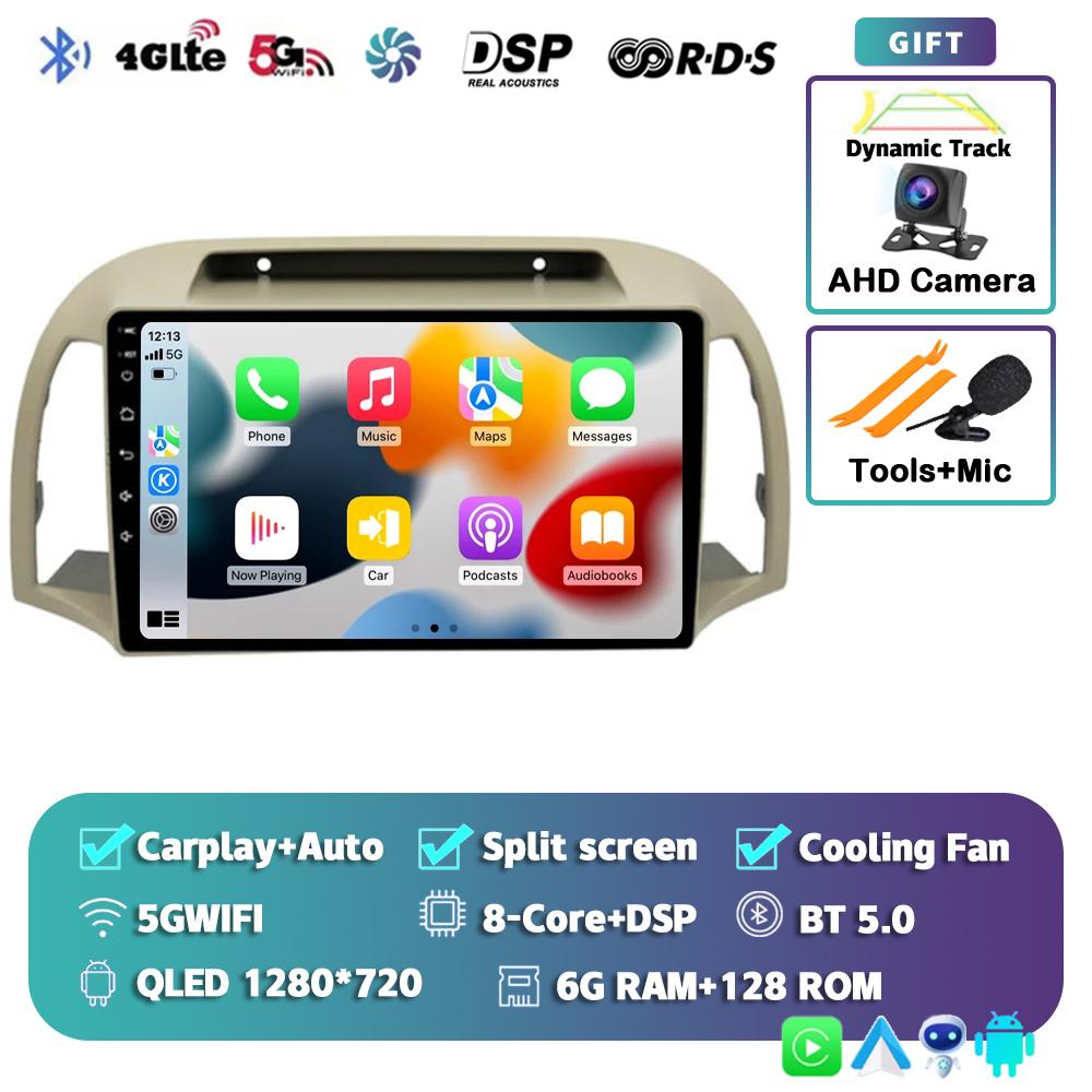 Android 14 Carplay Auto Car Radio For Nissan March Micra K12 2002-2010 Navigation Autoradio Audio Multimedia Video Player Stereo