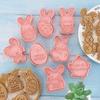 8 sztuk/zestaw wielkanoc plastikowe foremki do ciastek królik jajko foremka do ciastek 3D Cartoon Bunny formy narzędzia do pieczenia wielkanoc Party DIY dekoracji