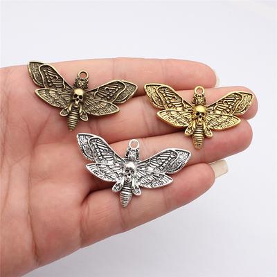 Wings Angel or Bird Feathers Charm Antique Bronze Silver Zinc Alloy Jewelry Making Supplies DIY Jewelry Making Charms