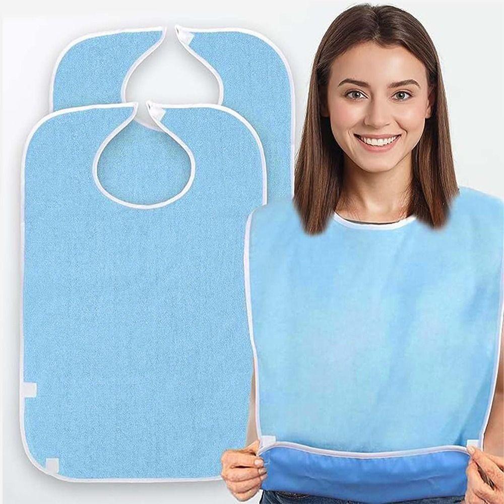 Pocket Style Eating Assistance Bib Stain Resistant Rice Pocket Bib Saliva Towel  Feeding Nursing