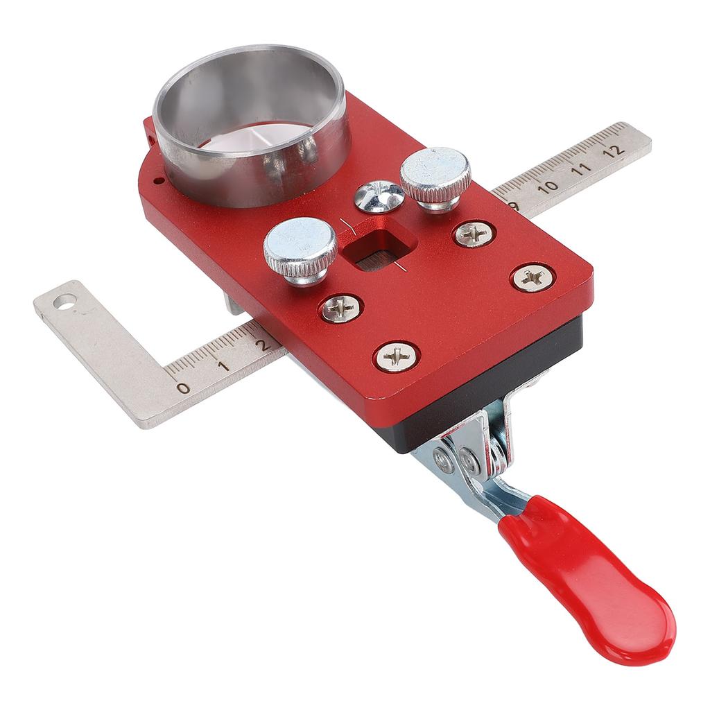 35mm Verdecktes Scharnier Jig Aluminiumlegierung Schranktürscharnier Bohrhilfe mit Lochöffner L-Lineal Q