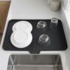 Silicone Drying Mat for Kitchen Large Non Slip Heat Resistant Drainage Pad for Dishes and Tableware