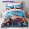 Thrones Game Pattern Bedding Quilt Set Quilt Cover Pillowcase Home Decoration Gift (1 * Duvet Cover + 2 * Pillowcase, Without Core)